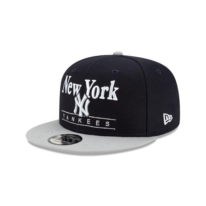 MLB New York Yankees Two Tone Retro 9Fifty Snapback (CXM9589) - Blue New Era Caps